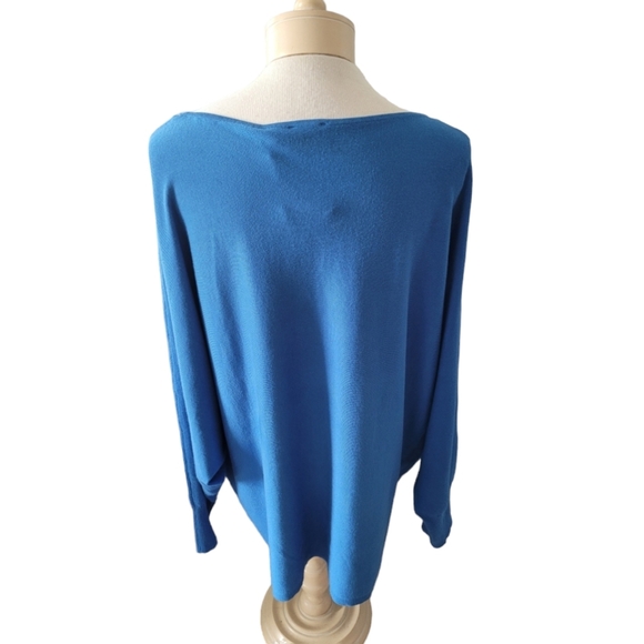 Cyrus Royal Blue Oversized Lightweight Knit Sweater Tunic Plus Size 1X NWT - Picture 3 of 5